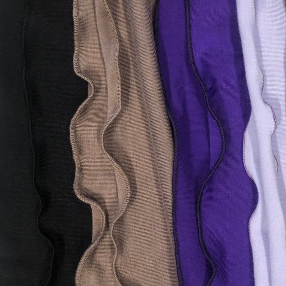 Black Wavy Bamboo Shirts 3/4 sleeve - Picture 3 of 5